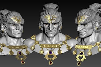 do realistic 3d head model 3d head bust character model 3d face model