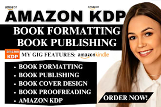 format, publish, promote your book on amazon kindle KDP and cover design