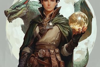 do design dnd character art and dnd character art