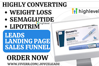 generat weight loss lead semaglutide tirzaptide mounjaro peptide website via ghl
