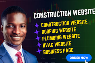 design a premium construction, contractor, plumbing, hvac or real estate website