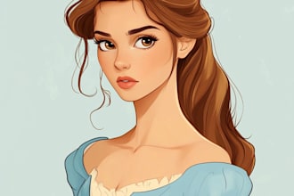 draw a cute disney style portrait