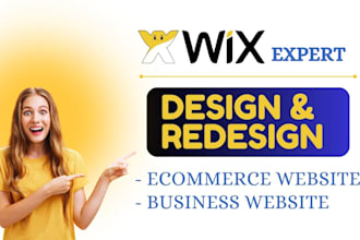 design or redesign stunning wix ecommerce website