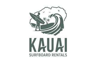 design cool surfboard rentals logo