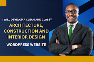 develop a wordpress construction, architect and interior website design