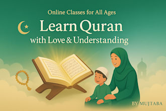 teach quran from basic to pro level for men and kids