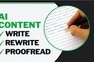 do article rewriting, plagarism check and humanize