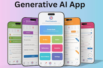 build ai mobile app for both android and ios devices , ai website, ai chatbot