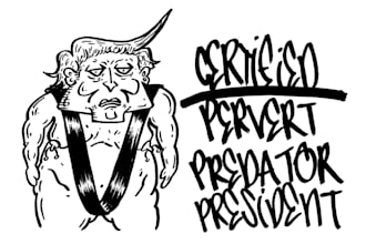 create a funny, political, punk flyer
