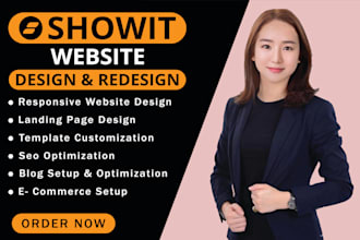 design showit website or showit template customization with blog and SEO ready