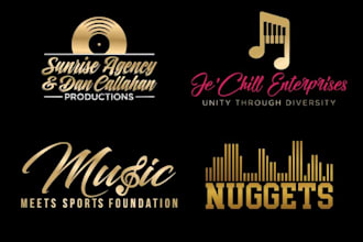 make music, artist, radio, studio entertainment logo