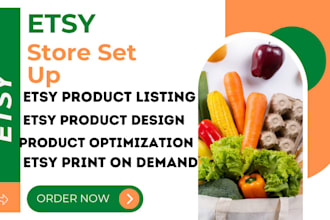 do etsy store set up, etsy digital products, etsy seo listing, product listing