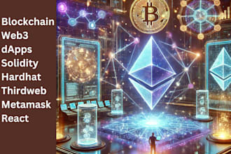 build blockchain dapps, smart contracts, nft, web3 using solidity and react