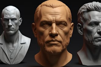 sculpt 3d character model, 3d realistic, 3d action figure for 3d printing