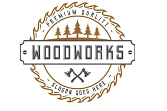 make woodworking, carpentry, furniture and handyman logo