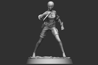 design stl 3d miniature, warrior figure, props 3d print dnd statue,zbrush sculpt