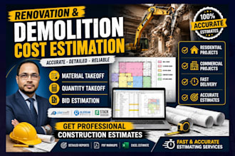 do renovation demolition cost estimation using planswift
