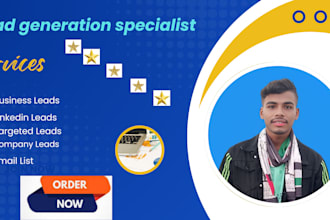 do b2b lead generation data entry and verified email finding