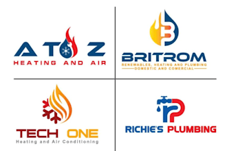 draw plumbing heating air hvac electrical solar logo