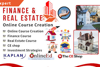 create ce course content for real estate, mortgage and finance platforms