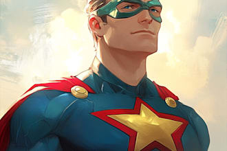 draw comic book art and comic book illustration
