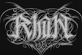 draw any metal band logo