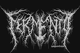 draw black, slam, or death metal logo for your band