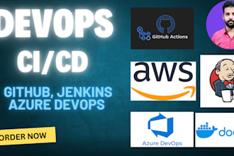 develop your cicd pipeline in github, azure devops, jenkins