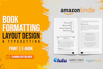 do book formatting, layout design, manuscript formatting and book typesetting