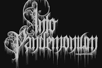 design death metal, black metal and heavy metal logo for your band