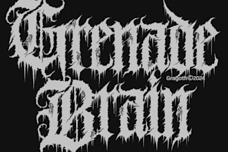 create death, black metal, grindcore, hardcore band logo