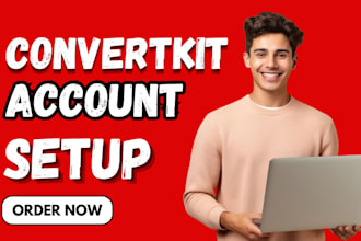 design convertkit landing pages, email templates, and full automation setup