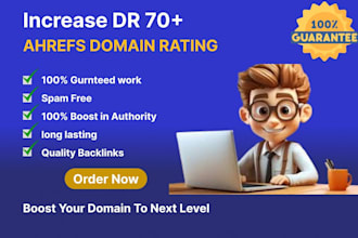 increase domain ratting ahrefs DR 70 plus in 14 days with SEO backlinks
