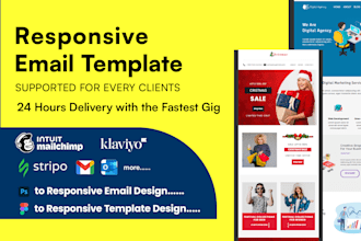 develop restaurants and cosmetics brand email templates