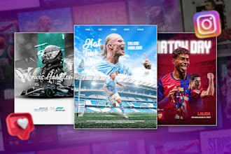design sports posters, social media and flyer