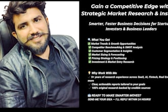 conduct expert market research and competitor analysis for business growth