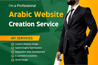 design a perfect arabic , english wordpress website for you