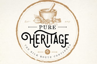 design unique pure heritage logo