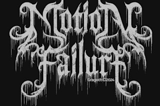 create hardcore or metal band logo design