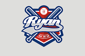 design baseball bar mitzvah logo