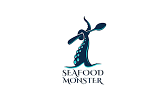 design awesome seafood monster logo