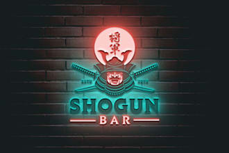 design unique shogun bar logo