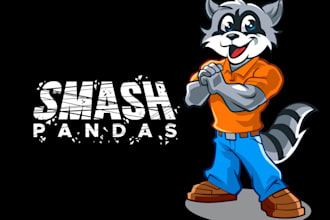 design awesome smash panda logo