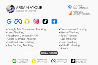 setup google, meta, snapchat, tiktok pixel GTM conversion