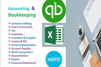 do expert bookkeeping in quickbooks online, wave, and xero