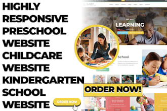 build kindergarten preschool website childcare daycare website school website