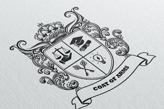 create custom family crest luxurious heraldic coat of arms