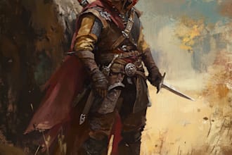 create your dnd character art illustation