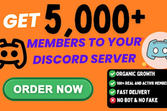 boost, advertise and grow discord server, organic growth to get real members