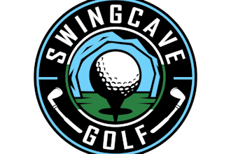 design unique swing cave golf logo